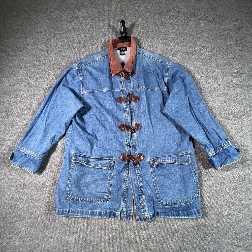 Vintage Original Ty Wear Barn Jacket Womens 1X Blue Cotton Denim Streetwear